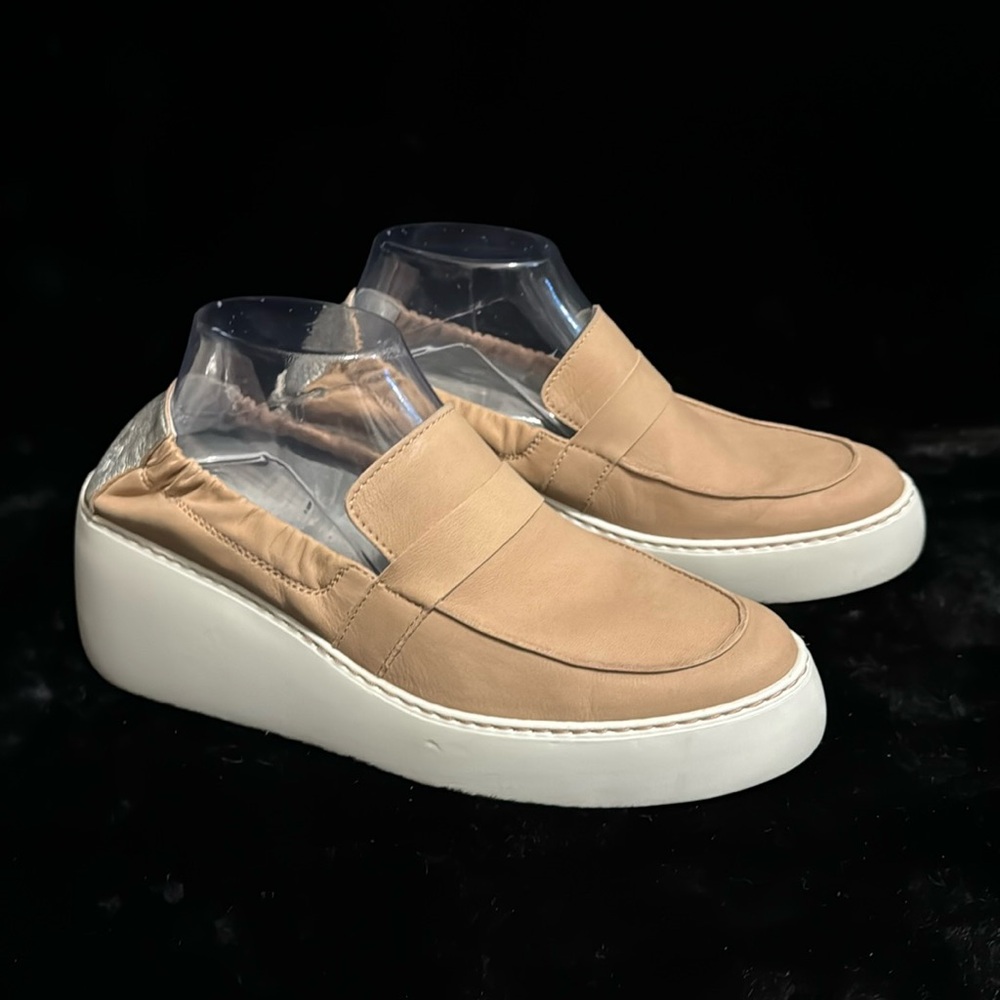 Fly London Tan Platform Loafers